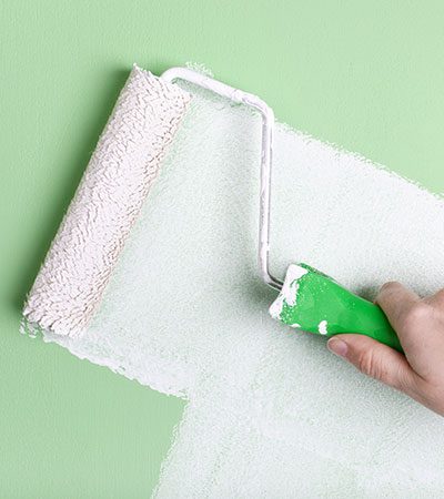 paint on green wall